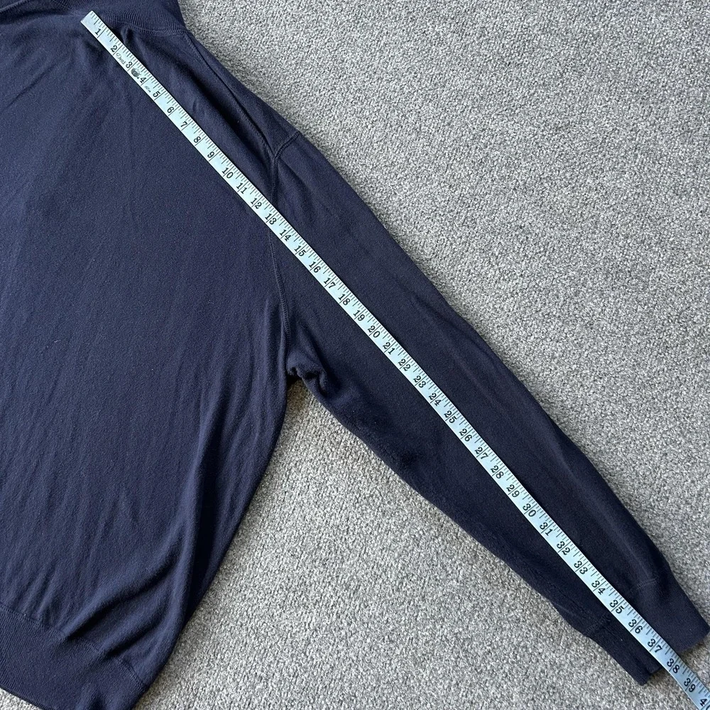 Polo Ralph Lauren Sweater Mens Big 3X Blue Cotton Quarter‎ Zip Mock Neck Knit